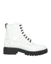 Hugo Boss Hugo Woman Ankle Boots White Size 11 Soft Leather In White