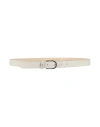 Hugo Boss Hugo Woman Belt Light Grey Size 39.5 Cow Leather In Gray