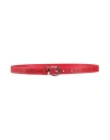 Hugo Boss Hugo Woman Belt Pink Size 30 Leather In Red