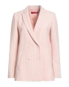 Hugo Boss Hugo Woman Blazer Blush Size 4 Polyester, Viscose, Elastane In Pink