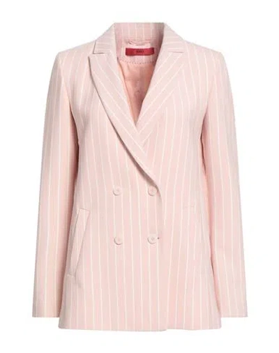 Hugo Boss Hugo Woman Blazer Blush Size 4 Polyester, Viscose, Elastane In Pink