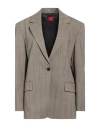 Hugo Boss Hugo Woman Blazer Grey Size 6 Polyester, Wool, Elastane In Multi