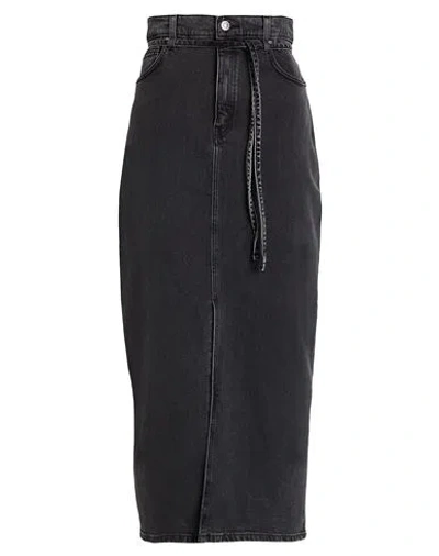 Hugo Boss Hugo Woman Denim Skirt Black Size S Cotton, Recycled Cotton, Elastane