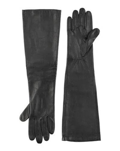Hugo Boss Hugo Woman Gloves Black Size 8 Lambskin