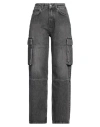 Hugo Boss Hugo Woman Jeans Charcoal Size 29w-32l Cotton, Organic Cotton, Polyester In Grey
