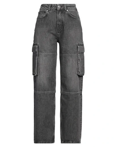 Hugo Boss Hugo Woman Jeans Charcoal Size 29w-32l Cotton, Organic Cotton, Polyester In Grey