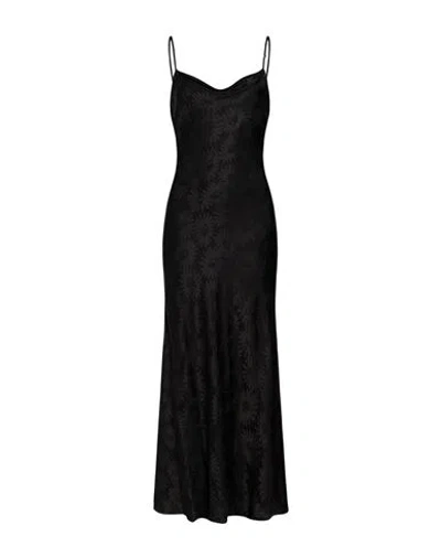 Hugo Boss Hugo Woman Maxi Dress Black Size 6 Acetate, Viscose