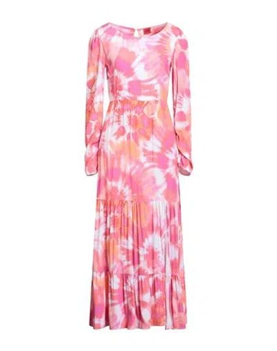 Hugo Boss Hugo Woman Maxi Dress Coral Size 4 Viscose In Pink
