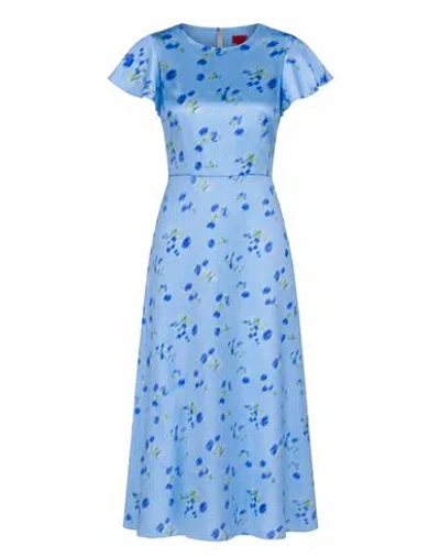 Hugo Boss Hugo Woman Maxi Dress Light Blue Size 2 Polyester