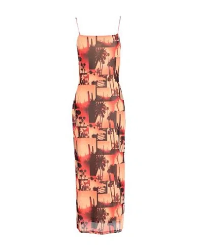 Hugo Boss Pal Tree Sunset Nalinda Dress In Orange