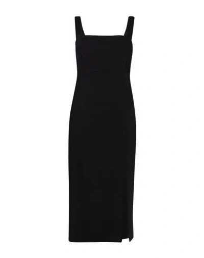 Hugo Boss Hugo Woman Midi Dress Black Size 2 Cotton, Polyamide, Elastane