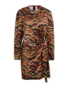 Hugo Boss Hugo Woman Mini Dress Brown Size 10 Polyester In Brown