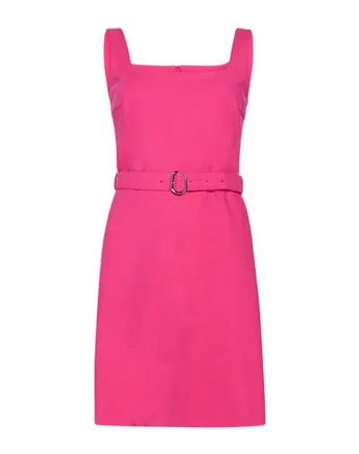 Hugo Boss Hugo Woman Mini Dress Fuchsia Size 2 Polyester, Viscose, Elastane In Pink