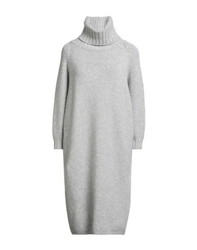 Hugo Boss Hugo Woman Mini Dress Grey Size M Polyamide, Wool, Synthetic Fibers, Lyocell, Cashmere In Gray