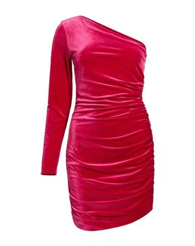 Hugo Boss Hugo Woman Mini Dress Magenta Size M Polyester, Elastane In Red