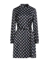 Hugo Boss Hugo Woman Mini Dress Midnight Blue Size 10 Recycled Polyester, Polyester In Blue