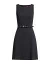 Hugo Boss Hugo Woman Mini Dress Midnight Blue Size 4 Polyester, Viscose, Elastane In Black