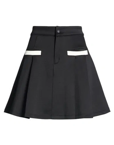 Hugo Boss Hugo Woman Mini Skirt Black Size S Polyester, Cotton, Elastane