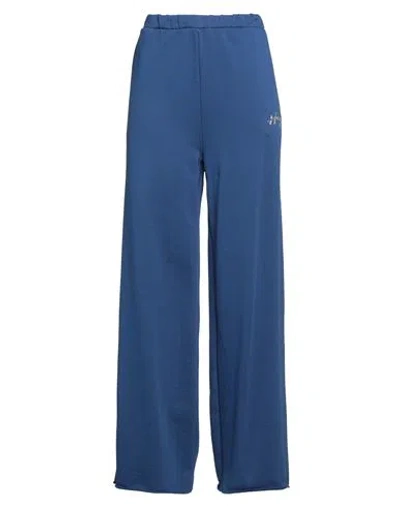 Hugo Boss Hugo Woman Pants Blue Size Xl Cotton, Polyester