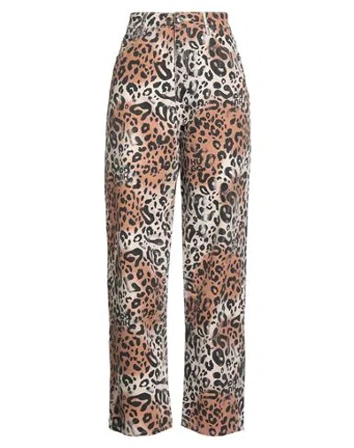 Hugo Boss Hugo Woman Pants Camel Size 12 Cotton In Multi