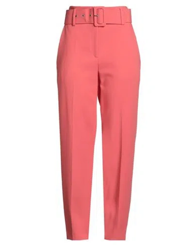 Hugo Boss Hugo Woman Pants Coral Size 6 Polyester, Viscose, Elastane In Pink