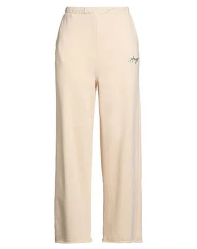 Hugo Boss Hugo Woman Pants Cream Size L Cotton, Polyester In White