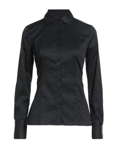 Hugo Boss Hugo Woman Shirt Black Size 0 Cotton, Polyamide, Elastane