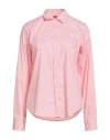 Hugo Boss Hugo Woman Shirt Salmon Pink Size 6 Cotton, Polyamide, Elastane In Pink