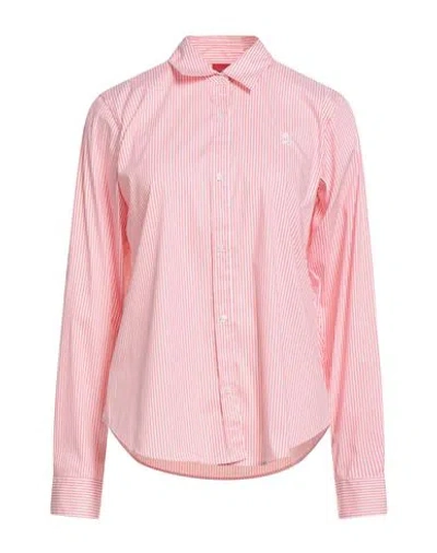 Hugo Boss Hugo Woman Shirt Salmon Pink Size 6 Cotton, Polyamide, Elastane