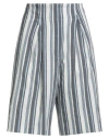 Hugo Boss Hugo Woman Shorts & Bermuda Shorts Navy Size 8 Linen, Polyester, Viscose, Elastane