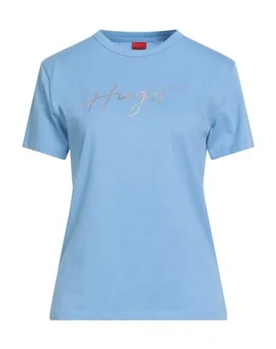 Hugo Boss Hugo Woman T-shirt Light Blue Size L Cotton