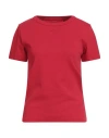 Hugo Boss Hugo Woman T-shirt Red Size M Cotton, Recycled Polyester, Elastane In Red