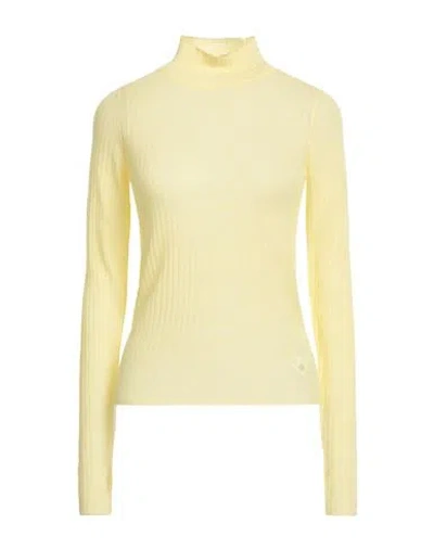Hugo Boss Hugo Woman Turtleneck Pastel Yellow Size L Wool, Polyamide