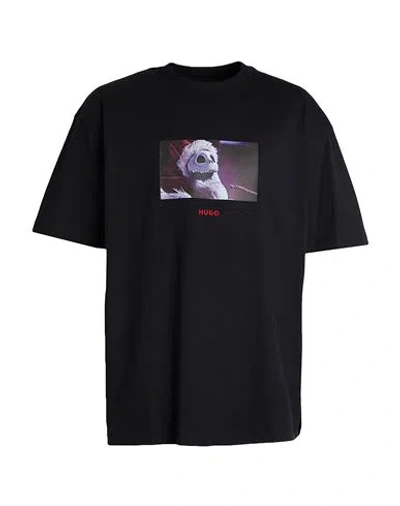 HUGO BOSS HUGO X DISNEY'S THE NIGHTMARE BEFORE CHRISTMAS MAN T-SHIRT BLACK SIZE M COTTON