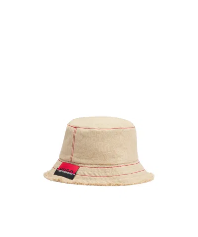 Hugo Boss Hugo X Les Benjamins Joint Logo And Fisherman Hat In Nude