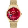 Hugo Boss Hugo X Looney Tunes™ Elite Lola Bunny Mesh Bracelet Watch, 41mm X 9.4mm In Black