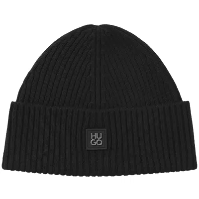 Hugo Boss Hugo Xola Metal Wool Beanie Black