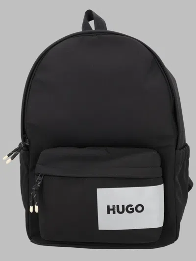 Hugo Boss Hugo Zaino Con Tasca Frontale E Patch Logo In Black