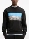 Hugo Boss Hugowood Graphic-print Sweatshirt In Black