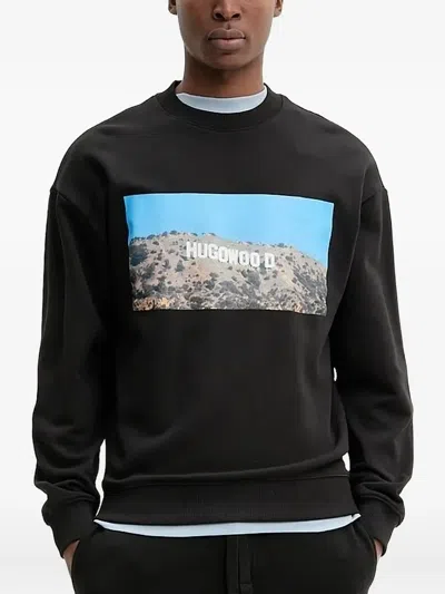 HUGO BOSS HUGOWOOD GRAPHIC-PRINT SWEATSHIRT