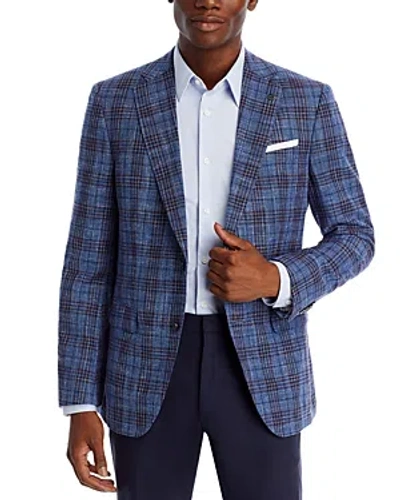 Hugo Boss Hutson Glen Plaid Slim Fit Sport Coat In Blue