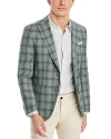 Hugo Boss Hutson Plaid Slim Fit Sport Coat In Open Green