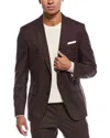 Hugo Boss Hutson Wool Suit Jacket In Brown