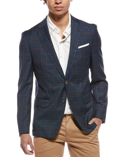 Hugo Boss Hutson Wool Blazer In Blue