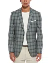 Hugo Boss Hutson Wool Blazer In Green