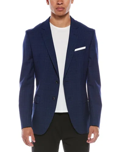 Hugo Boss Hutson Wool Suit Jacket In Blue