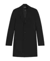 Hugo Boss Three-button Notched-lapels Coat In Black