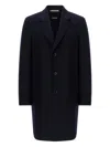 Hugo Boss Button Single-breasted Coat In Blue
