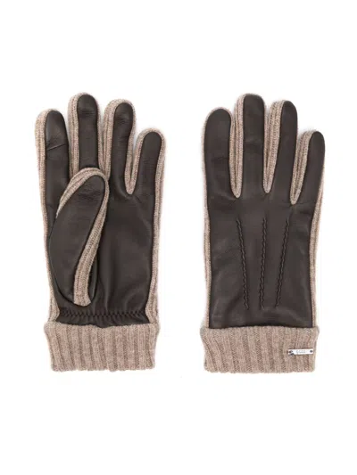 Hugo Boss Hyden Gloves In Brown
