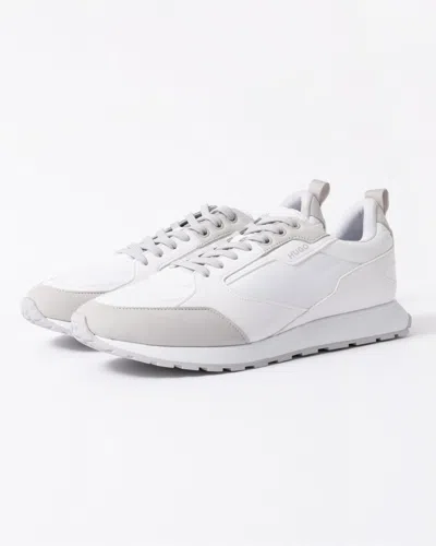 Hugo Boss Icelin Runn Mens Mixed-material Trainers With Branded Accents